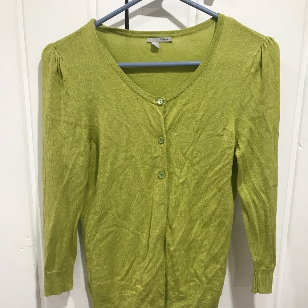 Halogen xs cardigan with 3/4 length sleeves